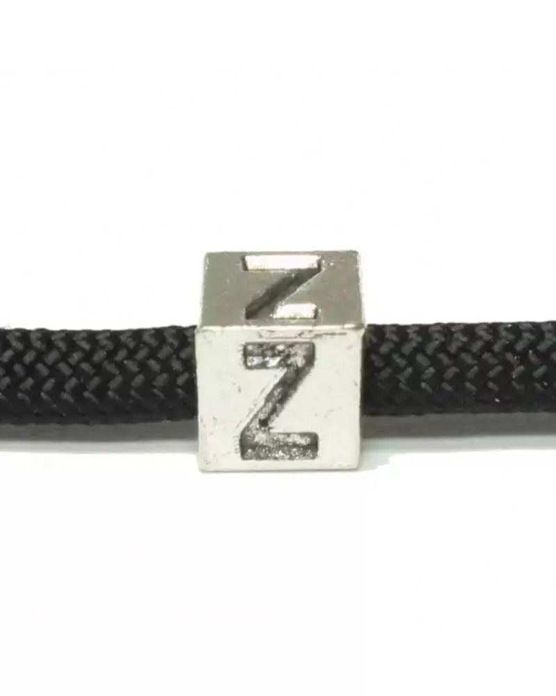 Metal Alphabet Letter Cube Bead - Z (1 pack)  China