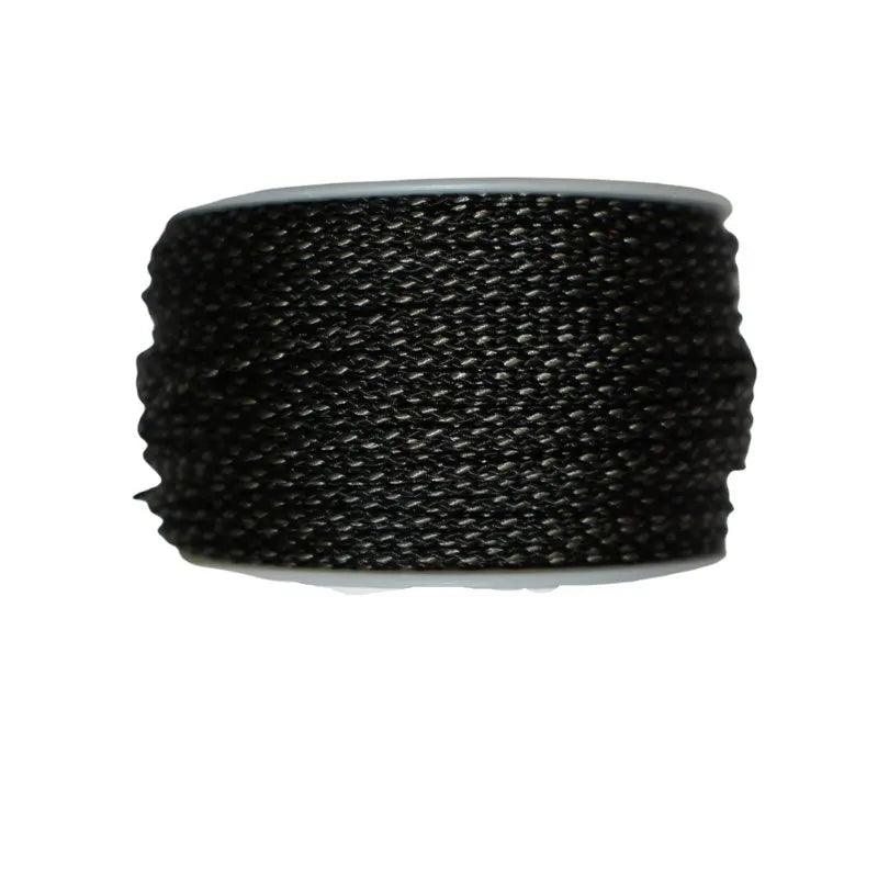 Micro Cord Diamonds Black with Charcoal Gray Made in the USA (125 FT.)  163- nylon/nylon paracord