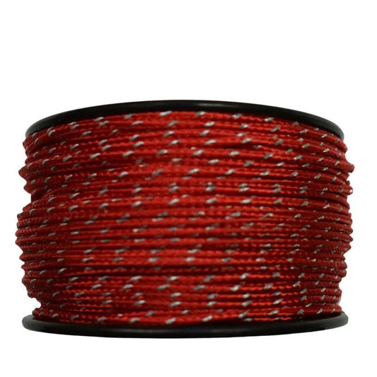 Micro Cord Reflective Red Made in the USA (125 FT.)  167- poly/nylon paracord