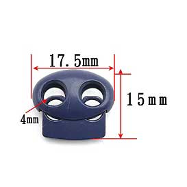 Midnight Blue Plastic Oval Two Hole Cord Lock/Stop (5 Pack) paracordwholesale