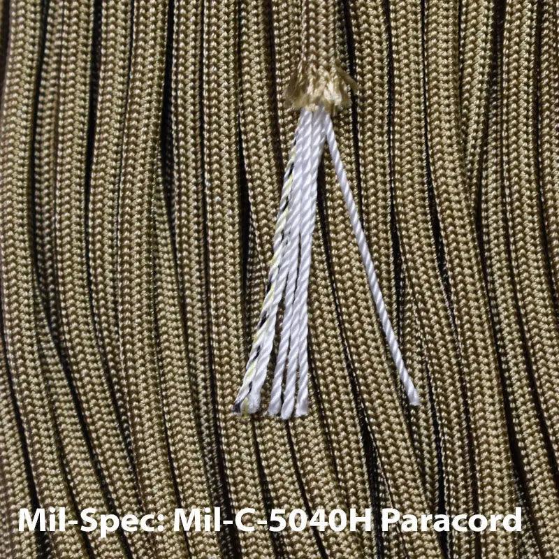 Mil Spec Tan 499, 550 Paracord Type III MIL-C-5040H Made in the USA  163- nylon/nylon paracord