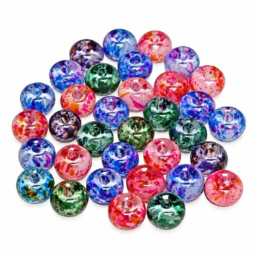 Multi-Color Painted Bead (10 pack) China