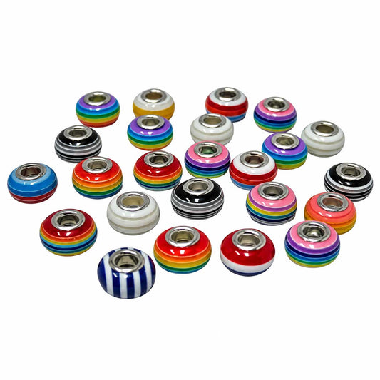Multi-Color Rainbow Top Bead (10 Pack) China