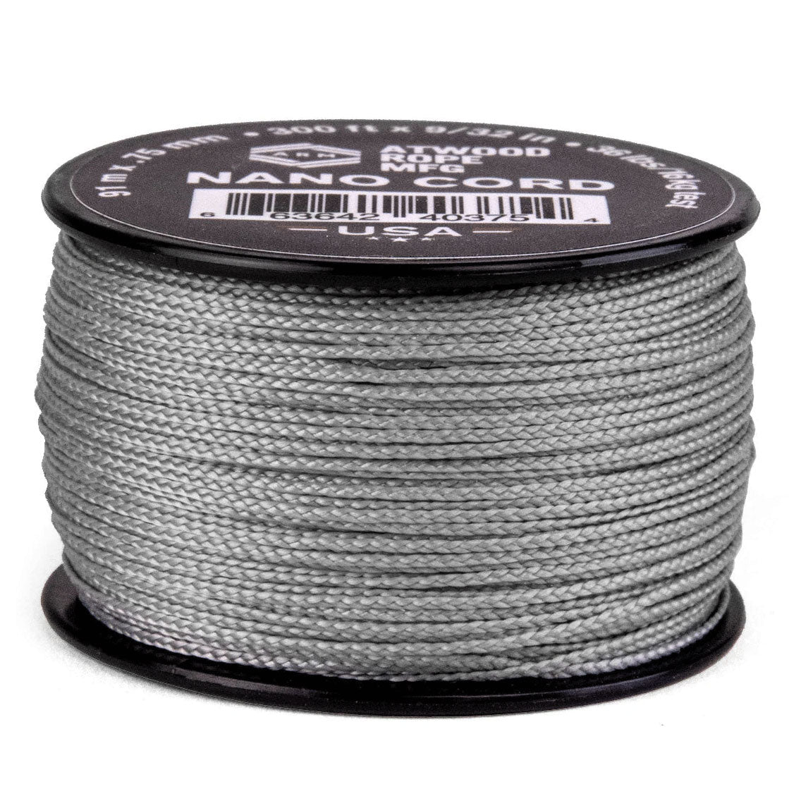 0.75 mm (1/32") Nano Cord Gray Made in the USA Polyester (300 ft)