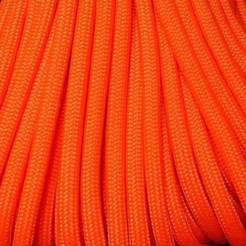 Neon Orange 550 Paracord Made in the USA  167- poly/nylon paracord