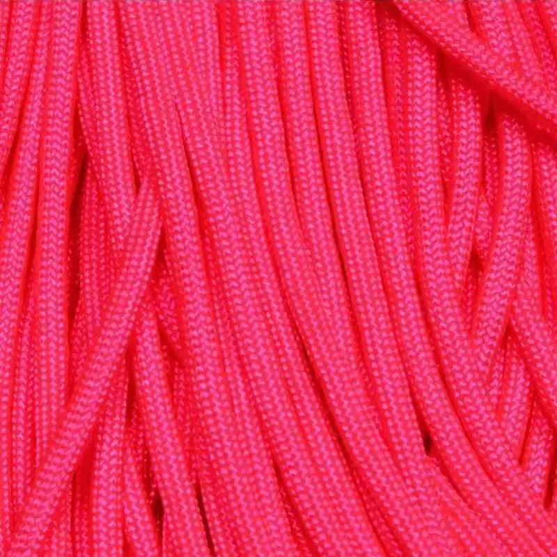 Neon Pink 550 Paracord Made in the USA  163- nylon/nylon paracord