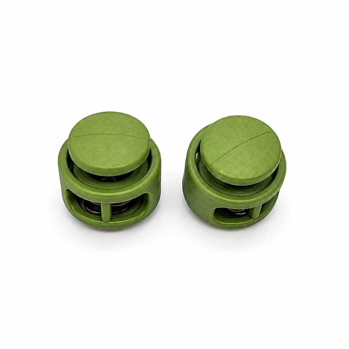 Olive Drab Nylon Round Double Hole Cord Lock/Stop (10 Pack) paracordwholesale