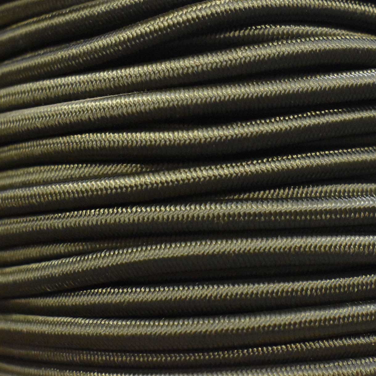 Olive Shock/Bungee/Elastic Cord  Nylon/Rubber (100  ft)