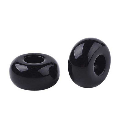 Opaque Acrylic Black Bead/Charm (100 Pack) 280-