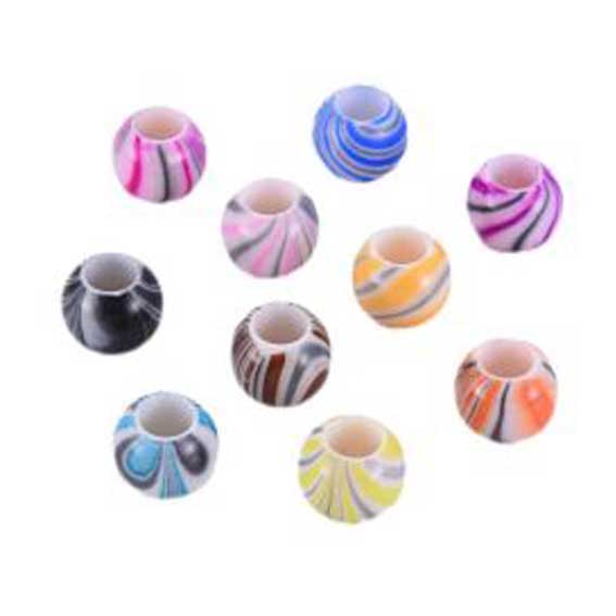 Opaque Acrylic Colorful Round Bead/Charm