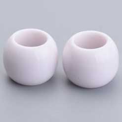Opaque Acrylic White Bead/Charm (100 Pack) 280-