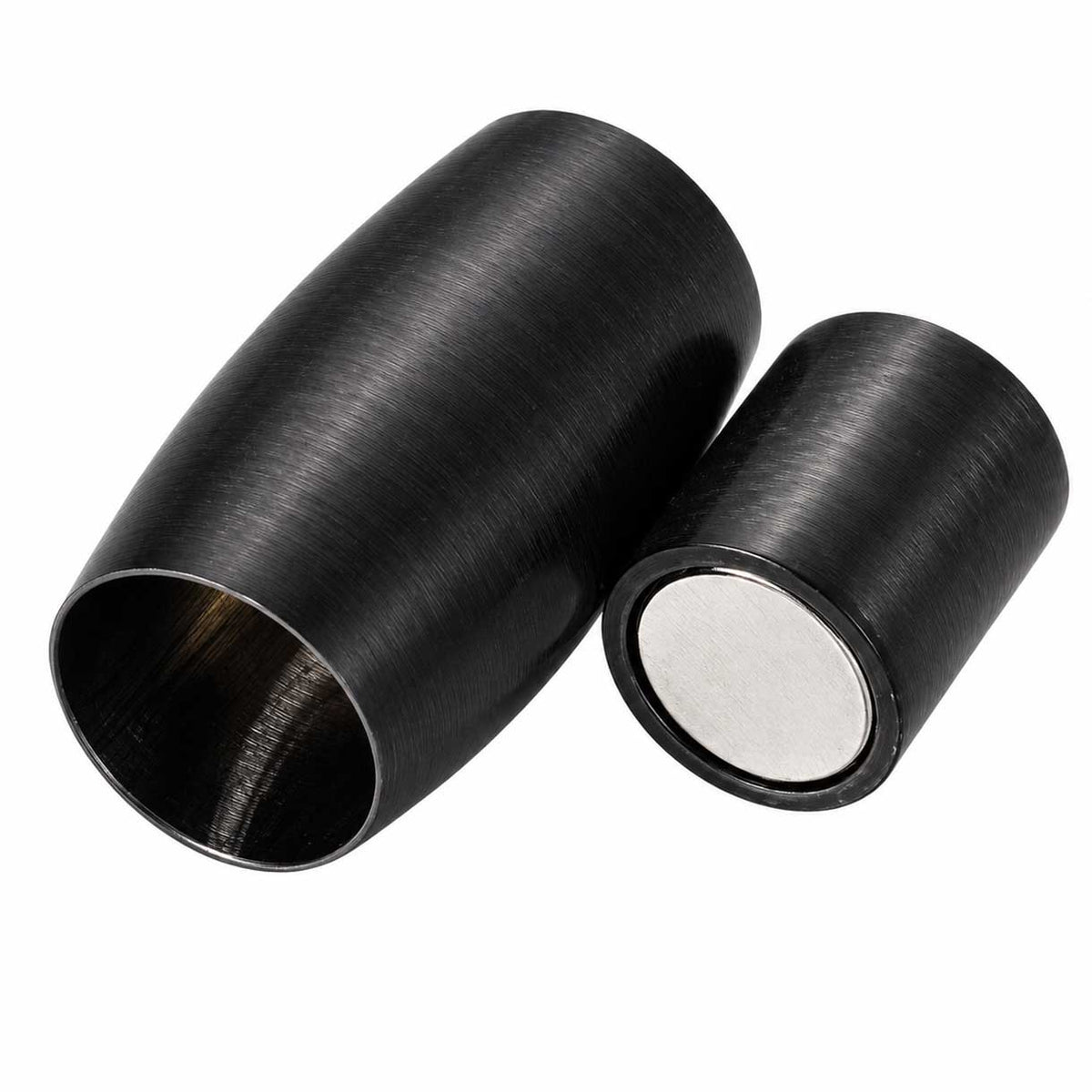 Oval Gunmetal Magnetic Clasps 304 SS Glue In Ends 6 mm (1 Pack) 280-