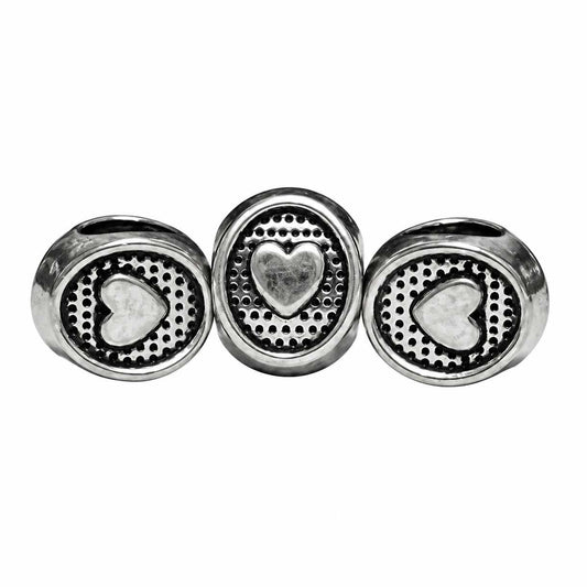 Oval Heart Bead (20 Pack) China