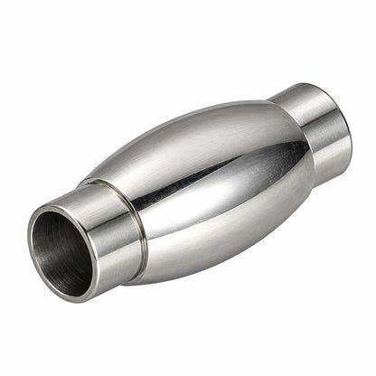 Oval Magnetic Clasps 304 Stainless Steel Glue In Ends