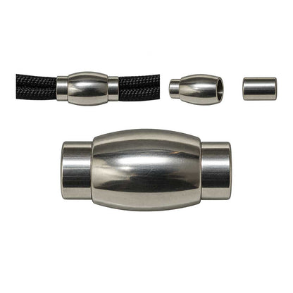 Oval Magnetic Clasps 304 Stainless Steel Glue In Ends