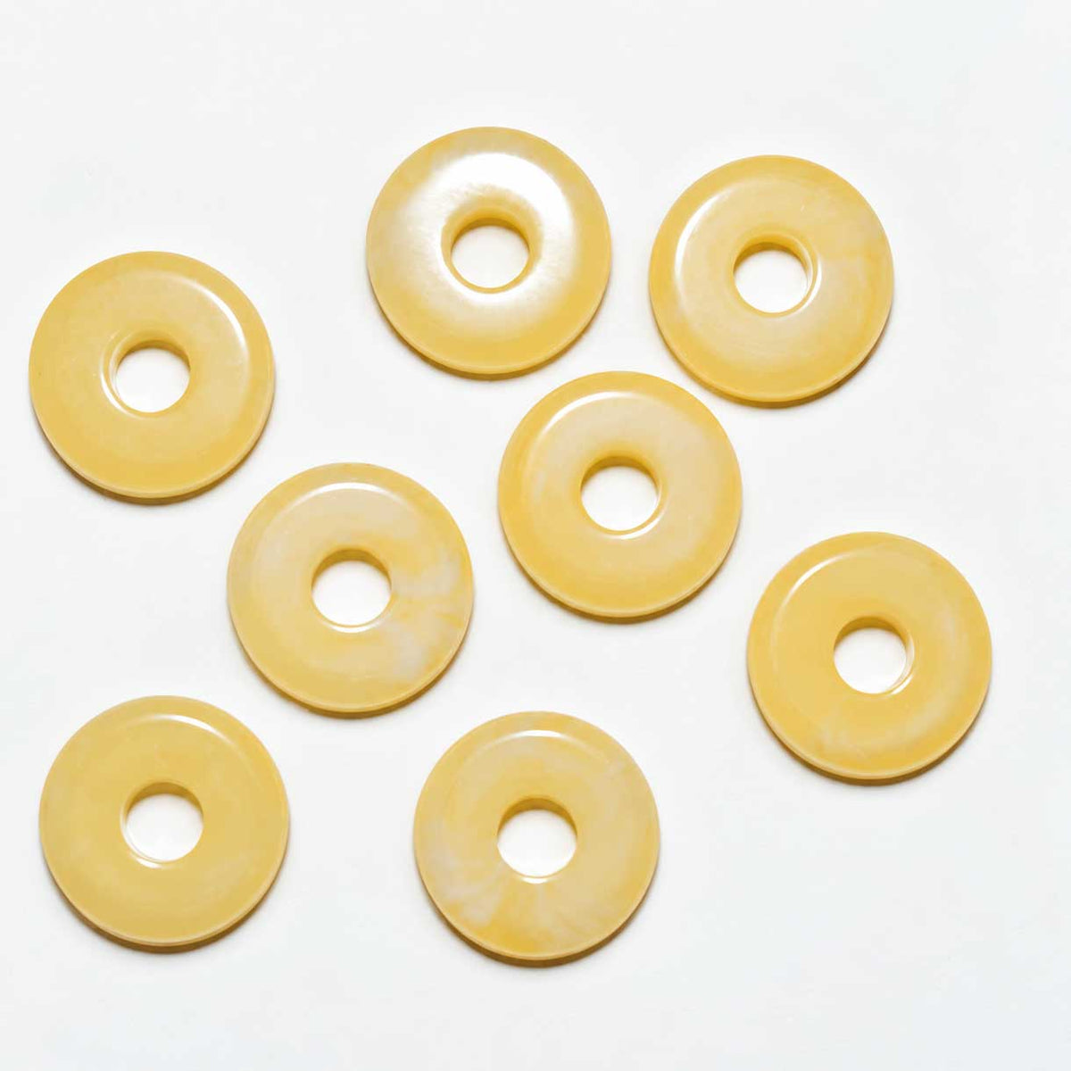 Peach Puff Acrylic Disc/Spacer Bead/Charm El Wood Braiding Co