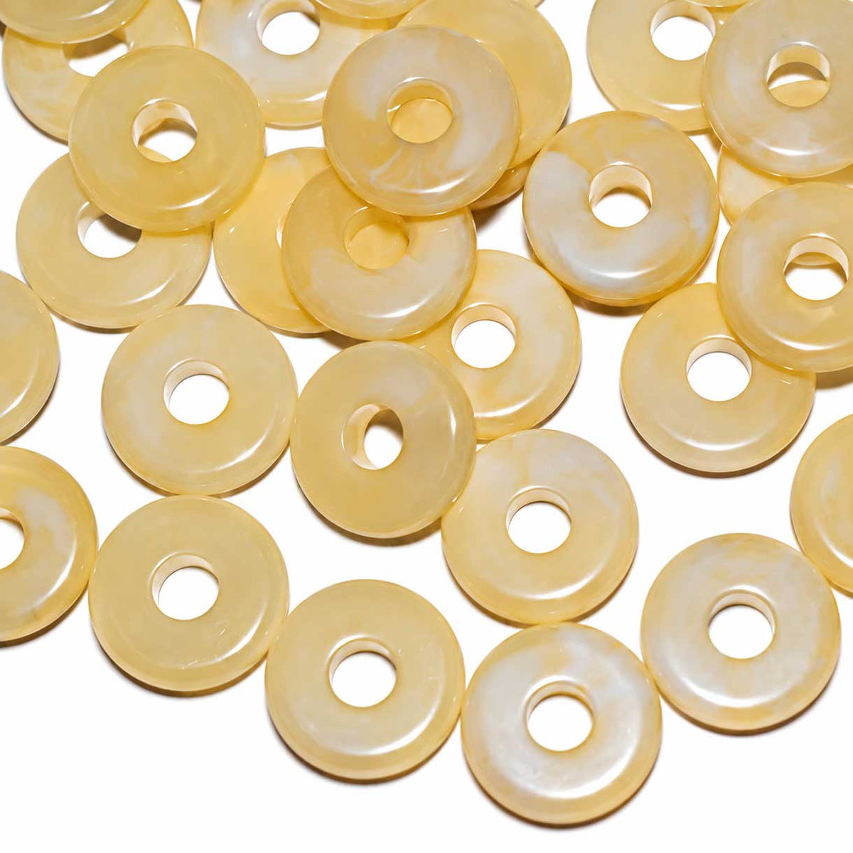 Peach Puff Acrylic Disc/Spacer Bead/Charm El Wood Braiding Co