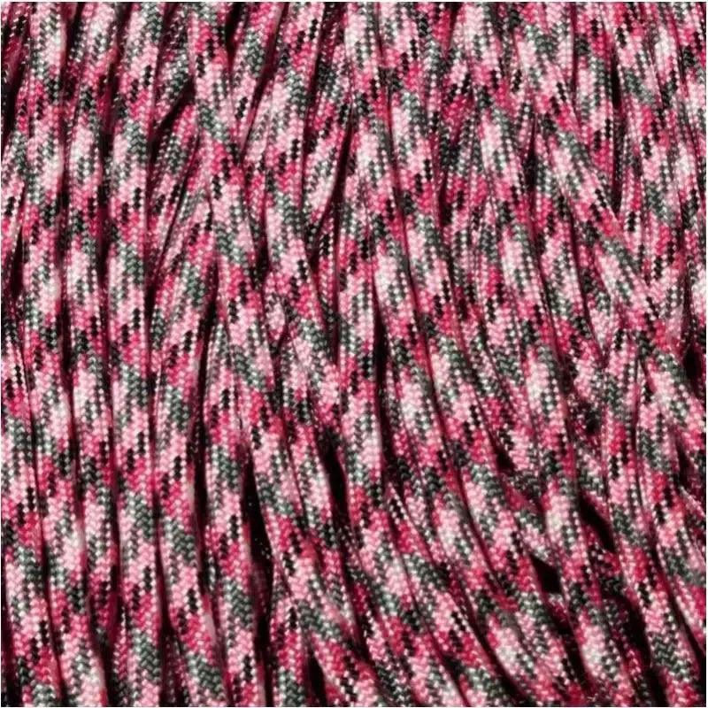 Pink Sneaky 550 Paracord Made in the USA (100 FT.)  163- nylon/nylon paracord