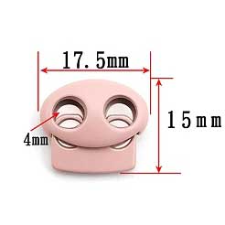 Pink Plastic Oval Two Hole Cord Lock/Stop (5 Pack) paracordwholesale