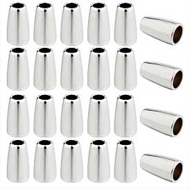 Platinum Alloy Cord Ends/Caps (10 Pack)