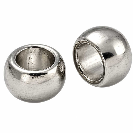 Platinum Alloy Round Bead/Charm (25 Pack) 280-