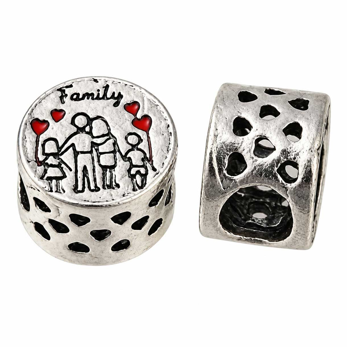 Platinum Love Family Alloy Metal Bead/Charm (5 Pack) 280-