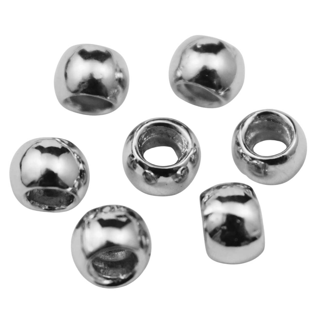 Platinum Round Alloy Bead/Charm (10 Pack) 280-