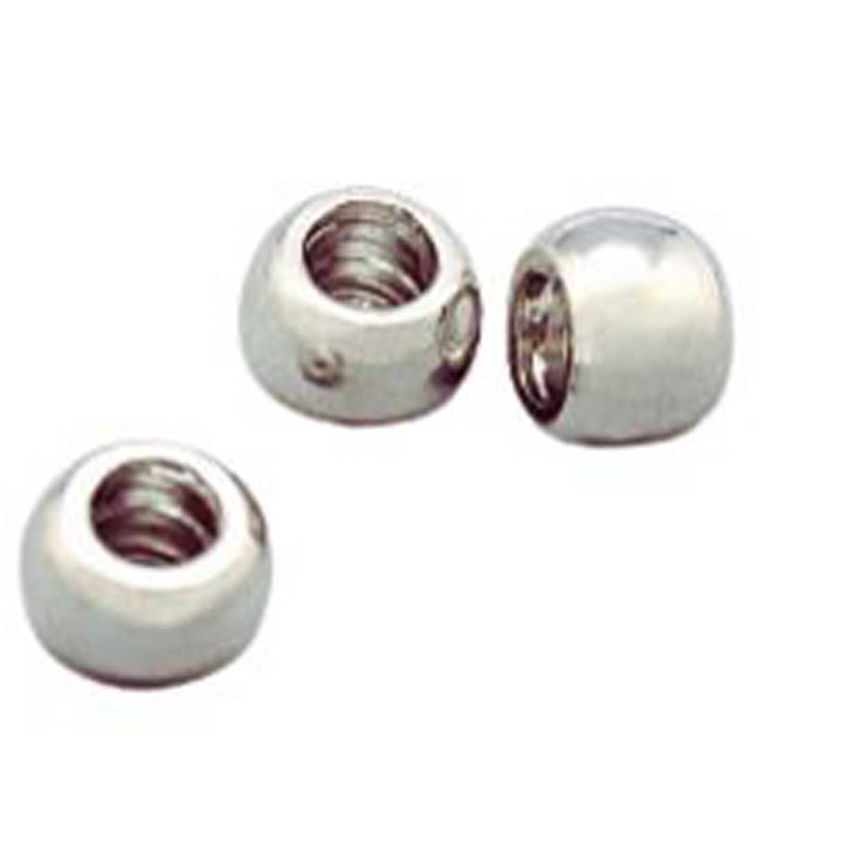 Platinum Round Alloy Bead/Charm (10 pack)