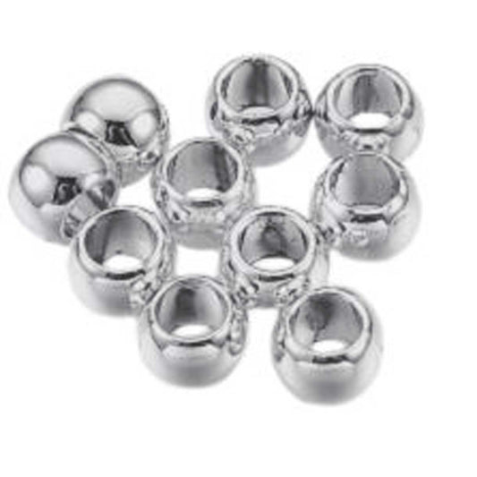Platinum Round Alloy Bead/Charm (10 pack)