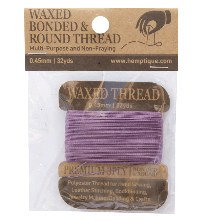 Plum Waxed Bonded Thread Card 162-277