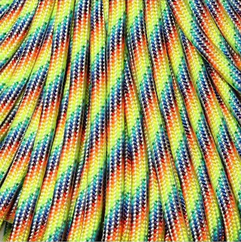 Rainbow Road 550 Paracord Made in the USA (100 FT.)  167- poly/nylon paracord