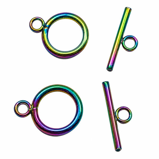 Rainbow Toggle Clasp (10 pack) Paracord Galaxy