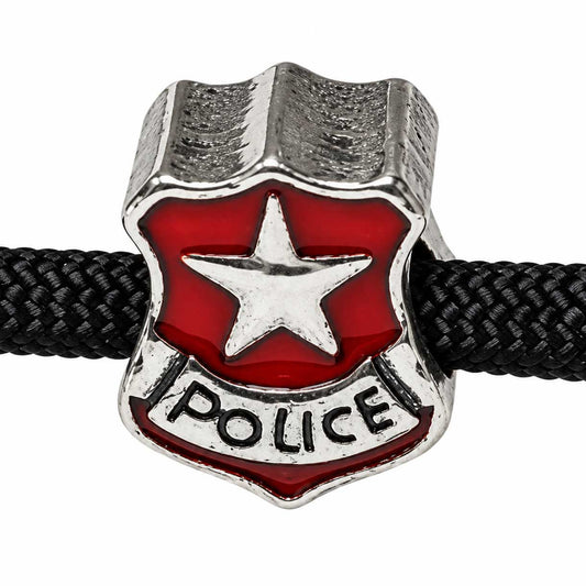 Red Police Badge Charm (5 pack)