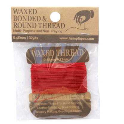 Red Waxed Bonded Thread Card 162-275