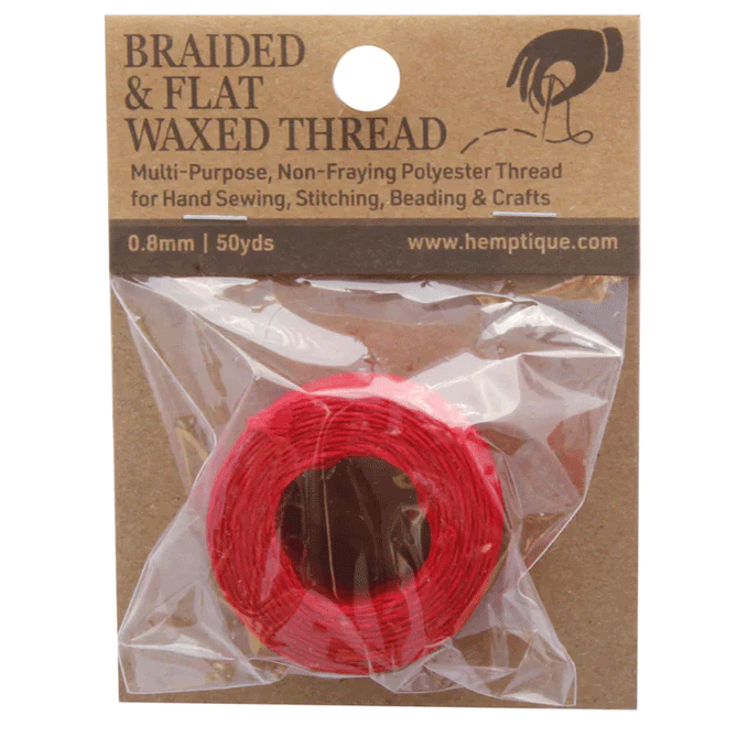  Red Waxed Braided Flat Thread 162-282