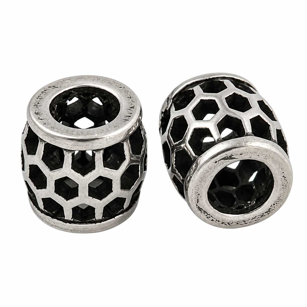 Reto Hollow Honey Comb 304 Stainless Steel Bead/Charm (2 Pack) 280-