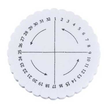 Round Eva Braiding Disc/Disk/Macrame Board 10.2x1cm