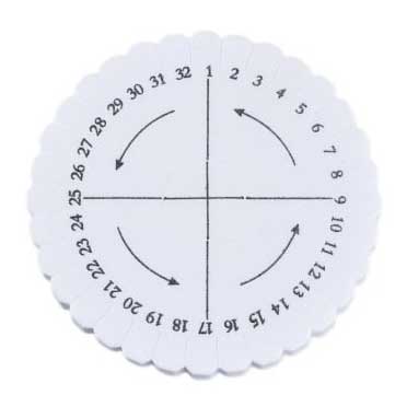 Round Eva Braiding Disc/Disk/Macrame Board 16x1.5cm