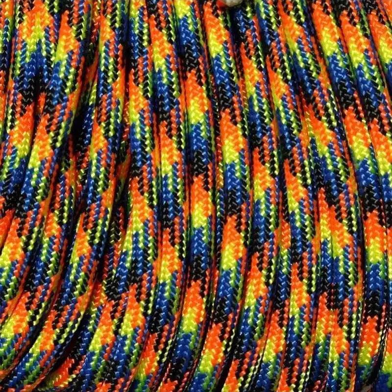 Ruckus (Rainbow) 550 Paracord Made in the USA (100 FT.)  167- poly/nylon paracord