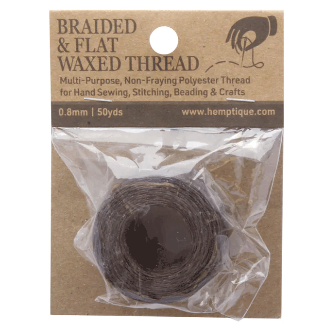 Sage Brown Waxed Braided Flat Thread 162-283