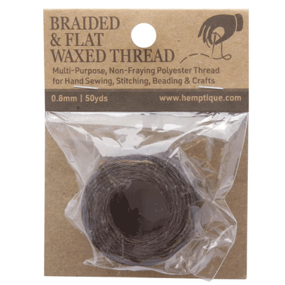 Sage Brown Waxed Braided Flat Thread 162-283