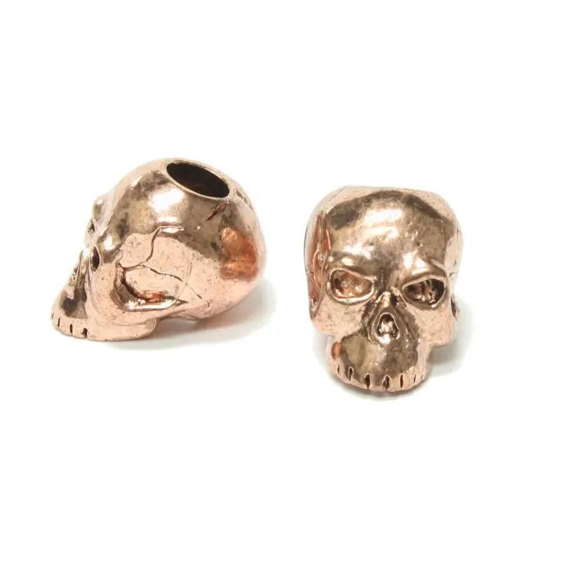 Schmuckatelli Antique Copper Plated Classic Skull Bead USA Made (1 Pack)  paracordwholesale