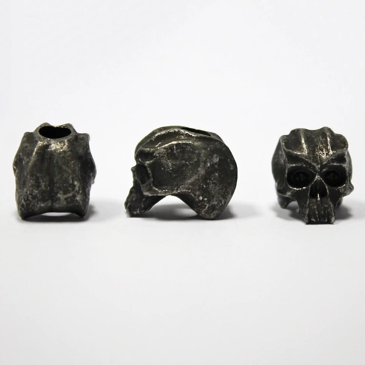 Schmuckatelli Black Oxidized Cyber Skull Bead USA Made (1 Pack)  paracordwholesale