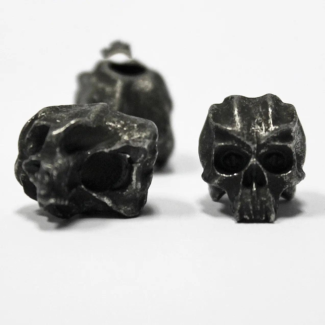 Schmuckatelli Black Oxidized Cyber Skull Bead USA Made (1 Pack)  paracordwholesale