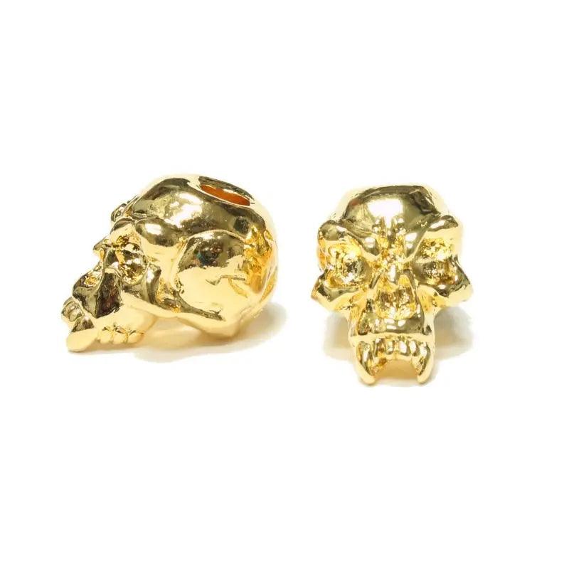 Schmuckatelli Fang Skull Plated 18K Gold Bead USA Made  (1 Pack)  paracordwholesale