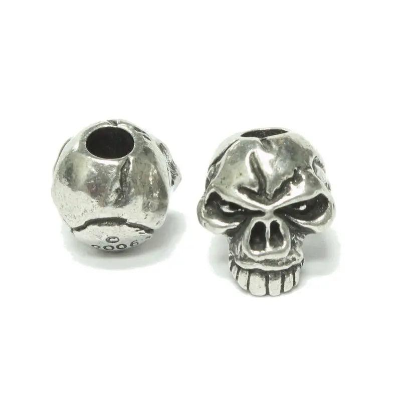 Schmuckatelli Pewter Emerson Skull Bead USA Made (1 Pack)  paracordwholesale
