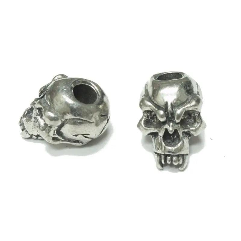 Schmuckatelli Pewter Fang Skull Bead USA Made (1 Pack)  paracordwholesale