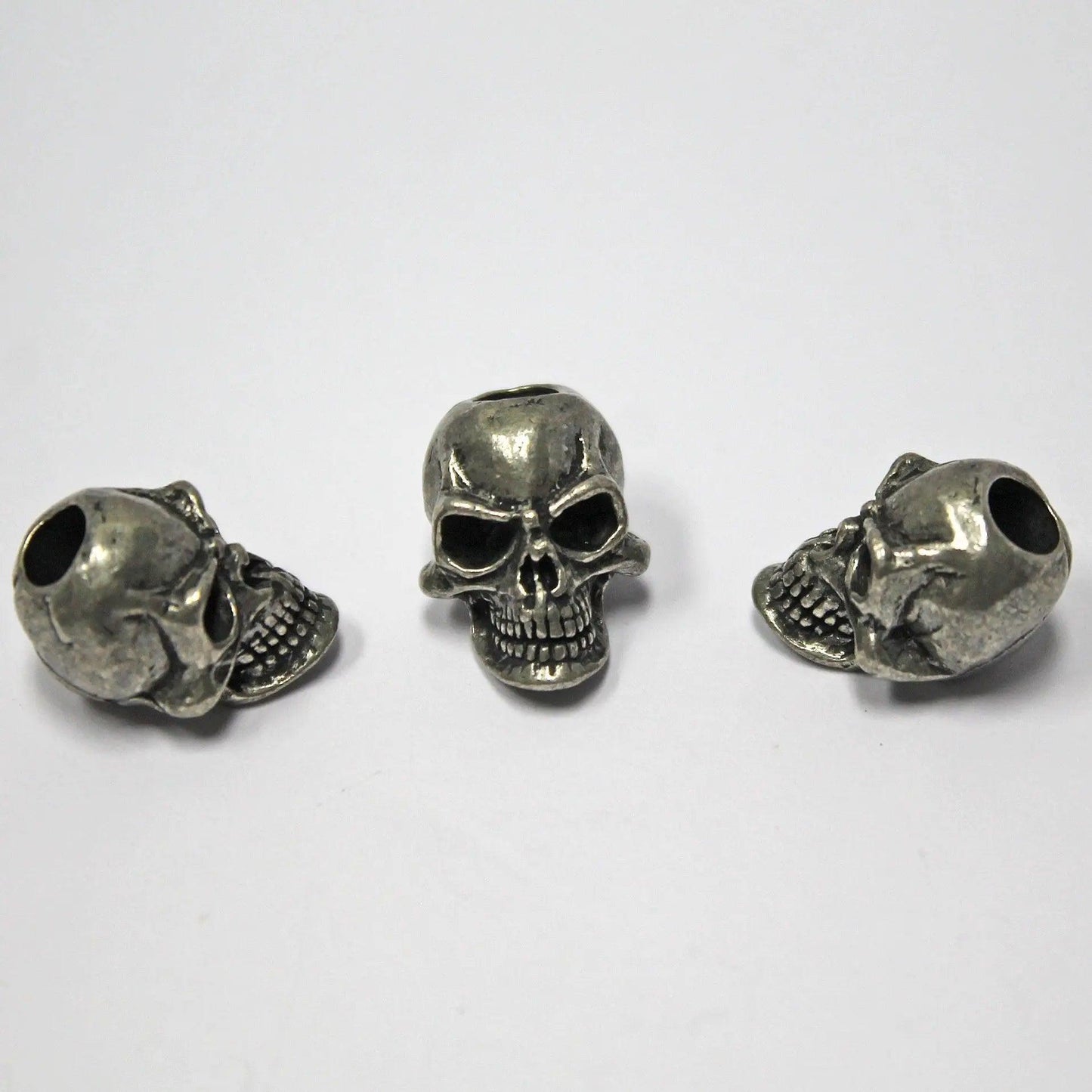 Schmuckatelli Pewter Protech Skull Bead USA Made (1 Pack)  paracordwholesale