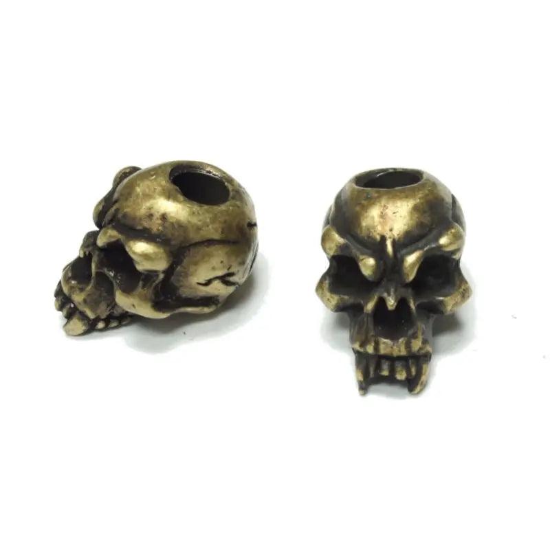 Schmuckatelli Roman Brass Oxidized Plated Fang Skull Bead USA Made (1 Pack)  paracordwholesale