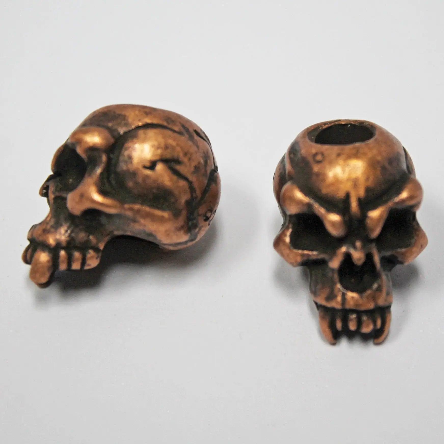 Schmuckatelli Roman Copper Oxidized Fang Skull Bead USA Made (1 Pack)  paracordwholesale